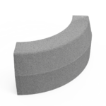 Krawężnik łukowy 15x30x78 r 0,5 firmy Kost-Bet kształt